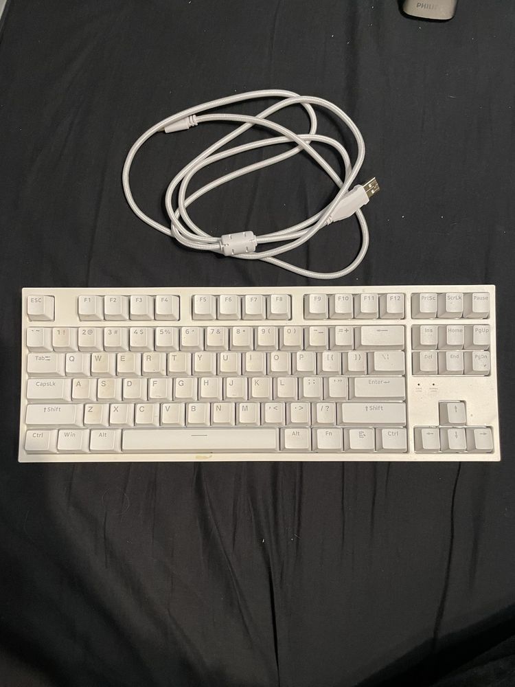 Klawiatura biała Genesis Thor 404 TKL jak nowa