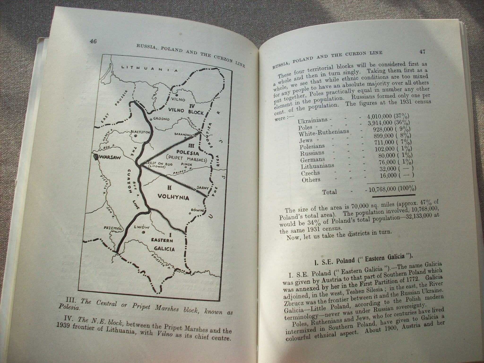 Russia, Poland and the Curzon Line, L.Kirkien, 1945.