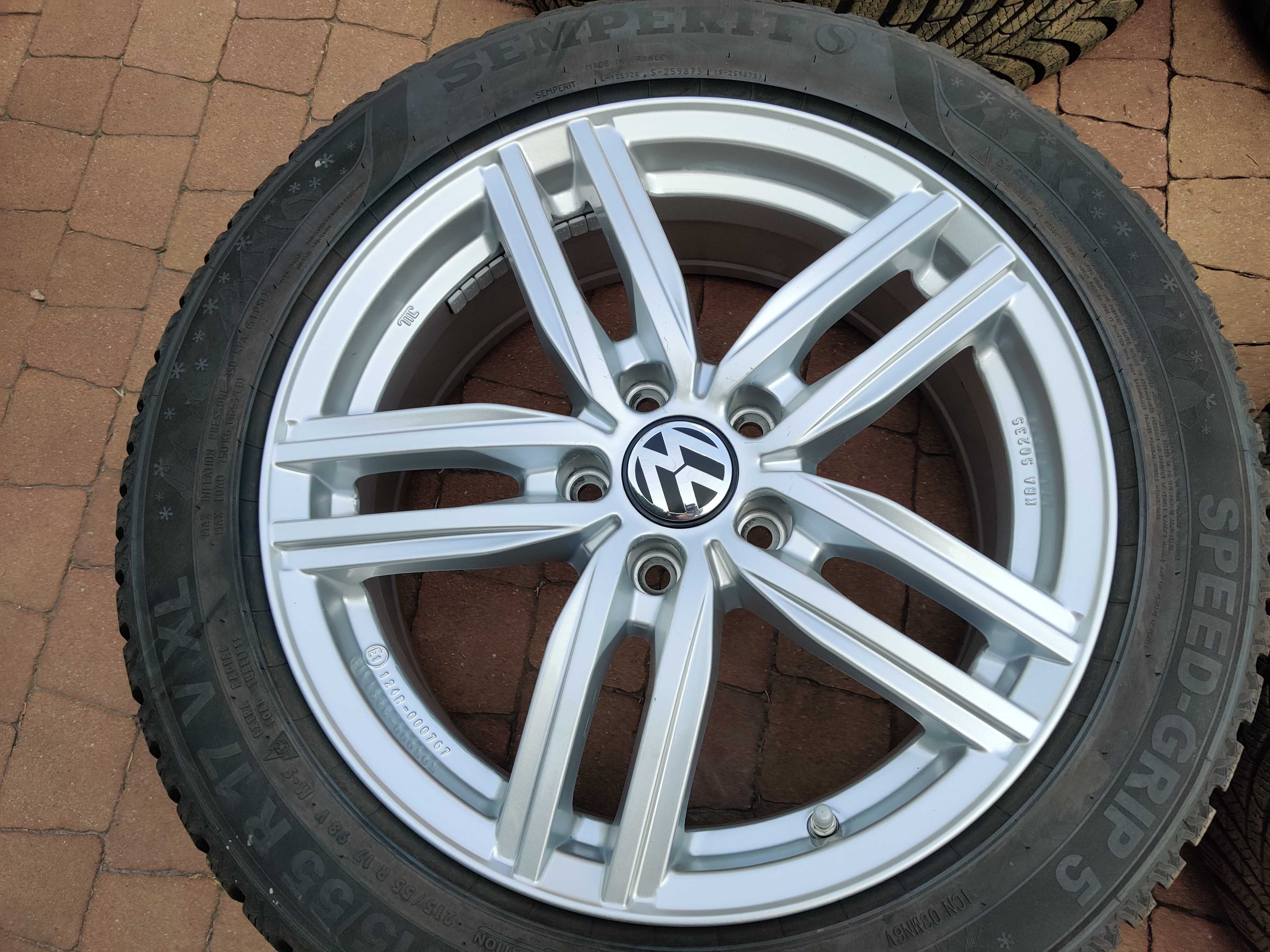 3535. Koła letnie Passat B9 Superb 5x112 215/55/17 8/9mm jak nowe 2022