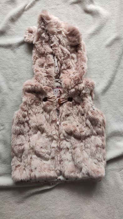 Kamizelka dla dziewczynki puchata 92 98