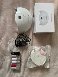 Led lamp Neonail 18W/36 + lakiery i waciki