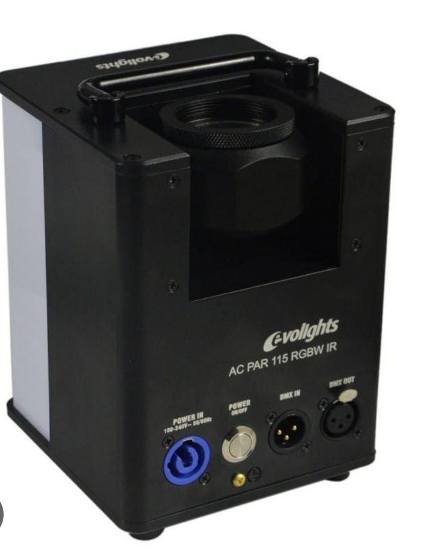 EVOLIGHTS AC PAR 115 RGBW IR 6 sztuk w case  par akumulatorowy