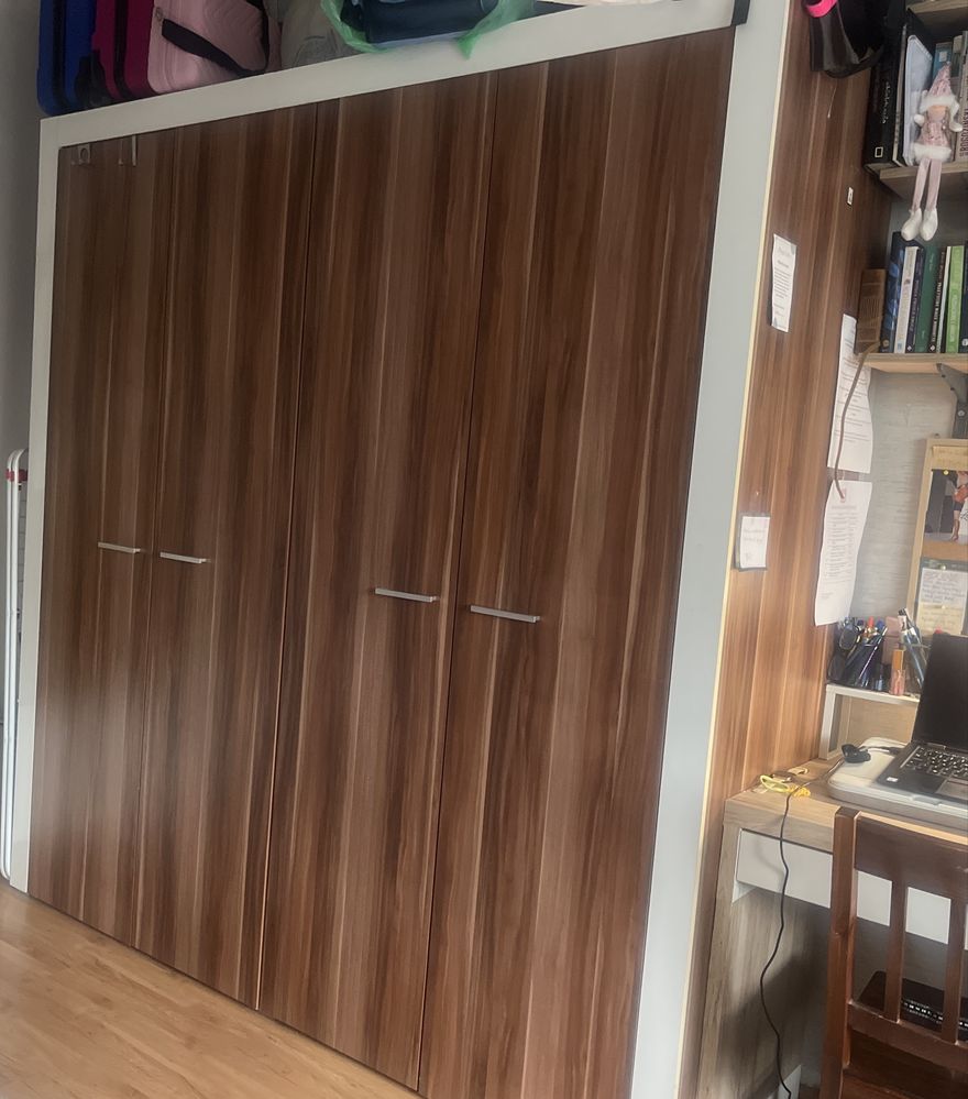 Duża szafa 204×214×65 – 6 półek + drążek – mega pojemna, styl klasyk