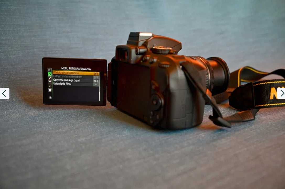 NIKON D5300 + AF-P DX NIKKOR 18-55mm f/3.5-5.6G VR + akcesoria