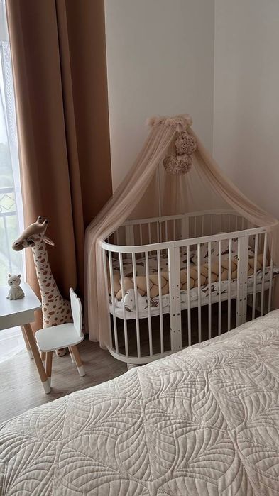 Łóżeczko dziecięce Waldin 7w1 – białe.