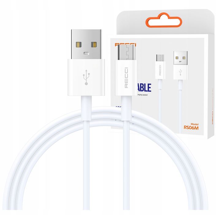 Szybki Mocny Kabel Micro Usb Przewód Micro Usb 2.4A Recci