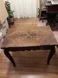 Mesa de centro madeira com incrustações