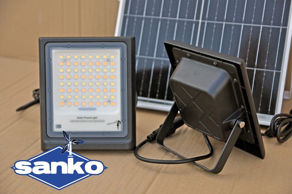 Podwójna lampa solarna SANKO LED ED6 (2x60W) + panel słoneczny (25W)