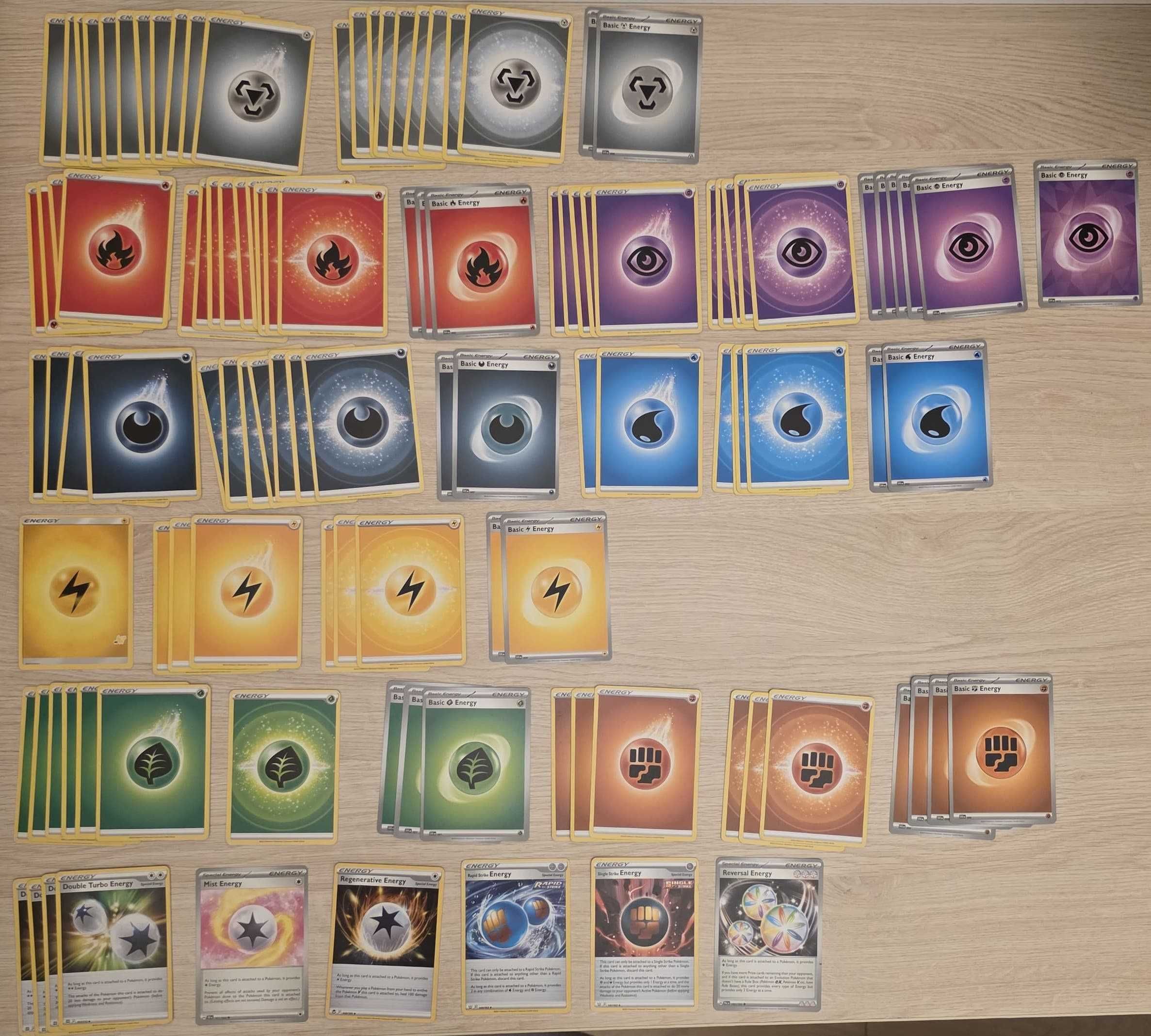 Karty Pokemon TCG - karty energii 112 szt - oryginalne