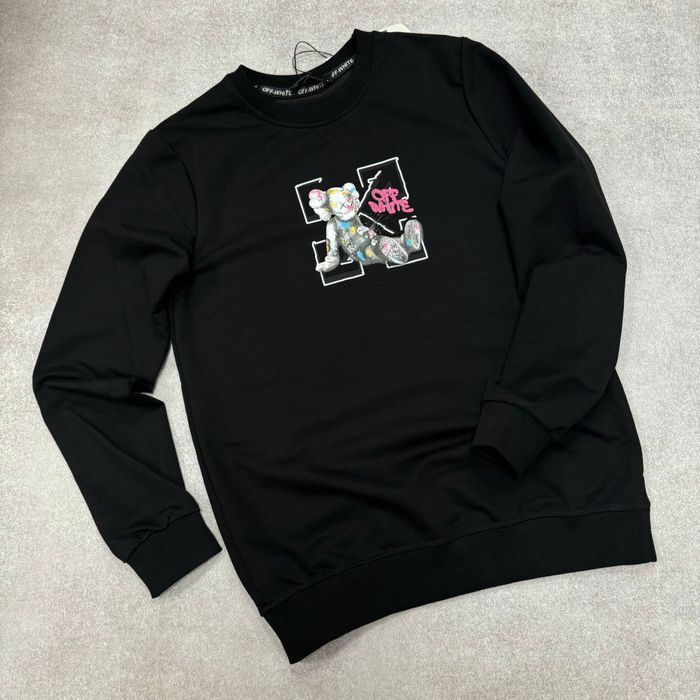РАСПРОДАЖА -40% Мужской свитшот OFF White черный/белый Кофта осень топ
