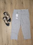 Nowe spodnie damskie chinosy 100% len szare 3/4 Zara 38/M/10