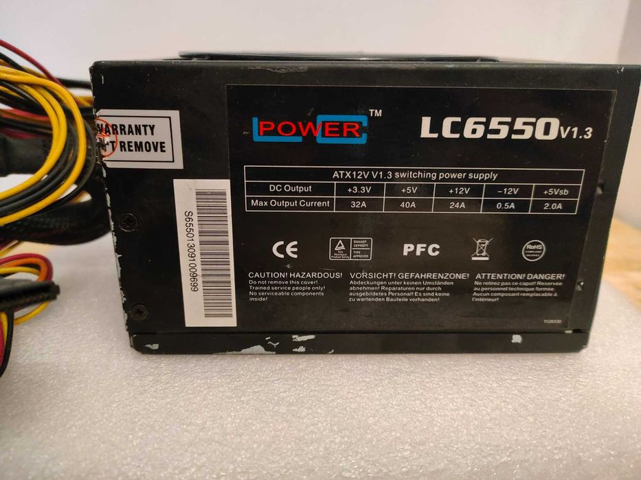 Zasilacz Komputerowy LC-Power LC6550 Pasive PFC, 550W 20+4-pin ATX