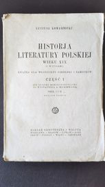 Historja literatury polskiej cz I zeszyty I do III wyd. 1926