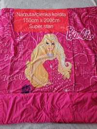 Narzuta cienka kołdra duży koc Barbie 150cm x 200cm