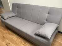 Rozkladana sofa 195x115 w kolorze szarym