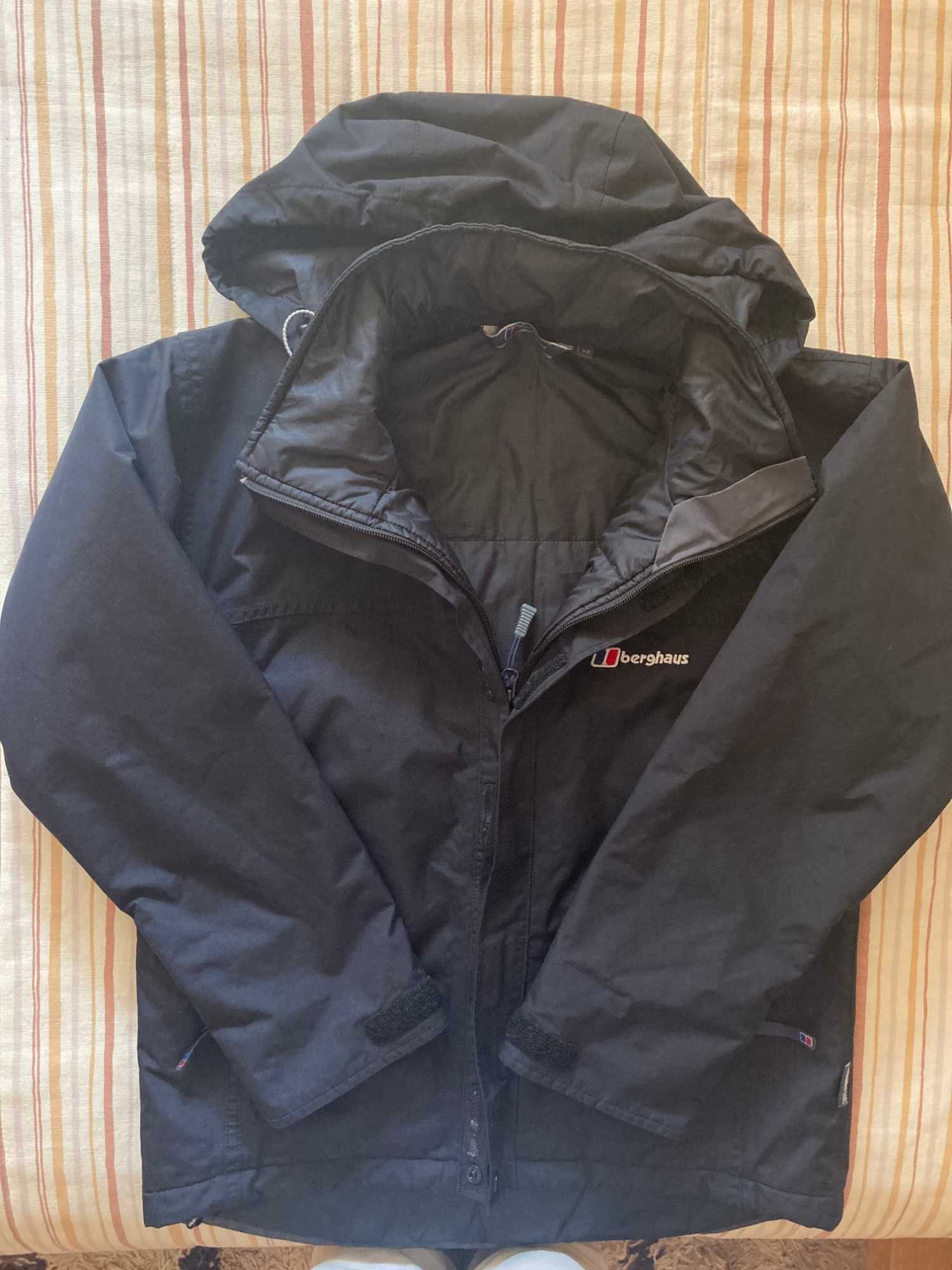 Berghaus XS/164 AQUAFOIL/cieplejsza kurtka/deszcz czarna super stan!