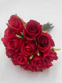 Bukiet Róż 22 sztuk Czerwone Ozdoba Dekoracja Dom Mieszkanie Do Wazonu