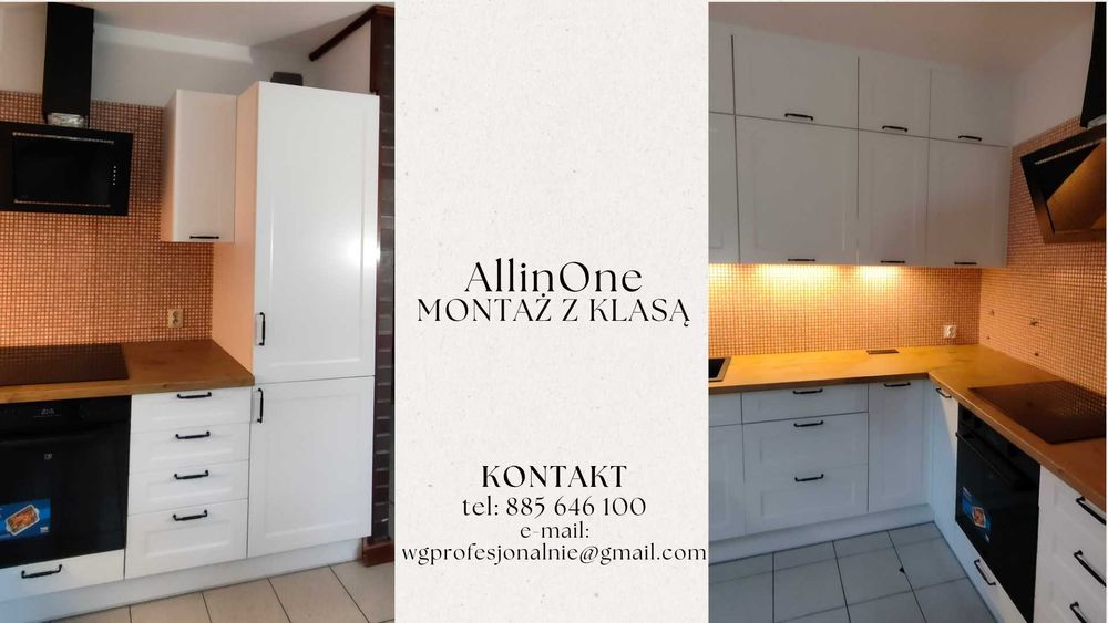 Castorama, Ikea, Agata, BRW, Leroy, MONTAŻ MEBLI I KUCHNI od A do Z