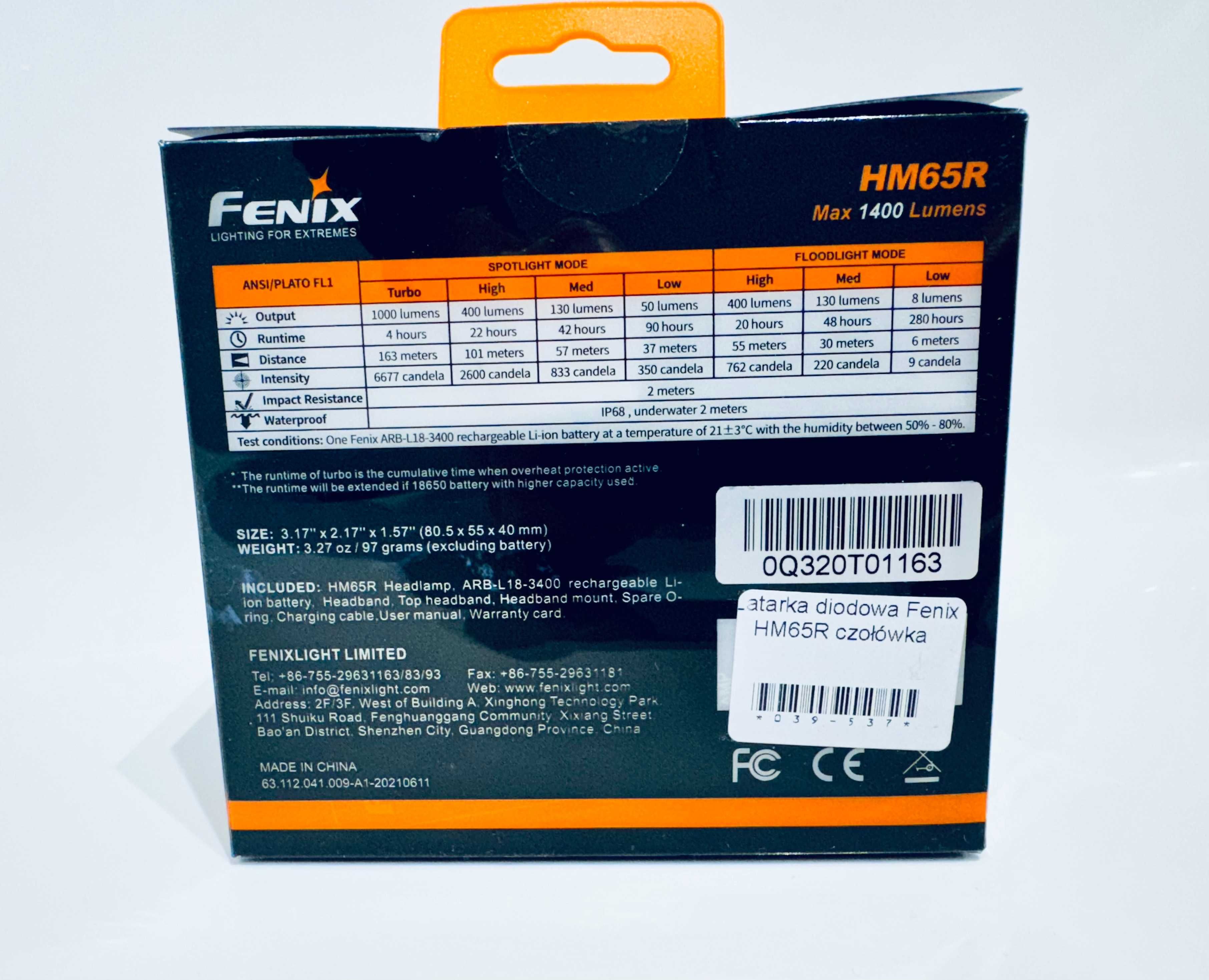Latarka Fenix HM65R czołówka 1400Lumenów +Akumulator