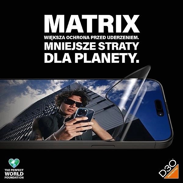 Szkło hybrydowe PanzerGlass Matrix Ultra-Wide-Fit na iPhone 15 Pro Max