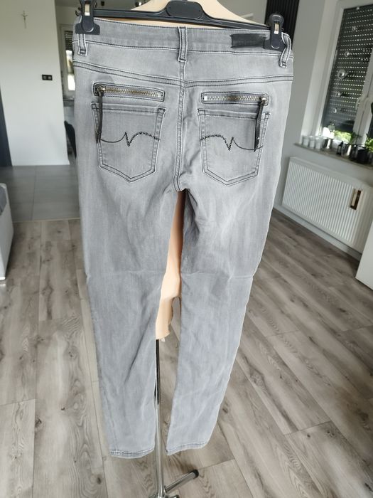 R.26 S M 36 38 Mos Mosh szare damskie rurki jeansy