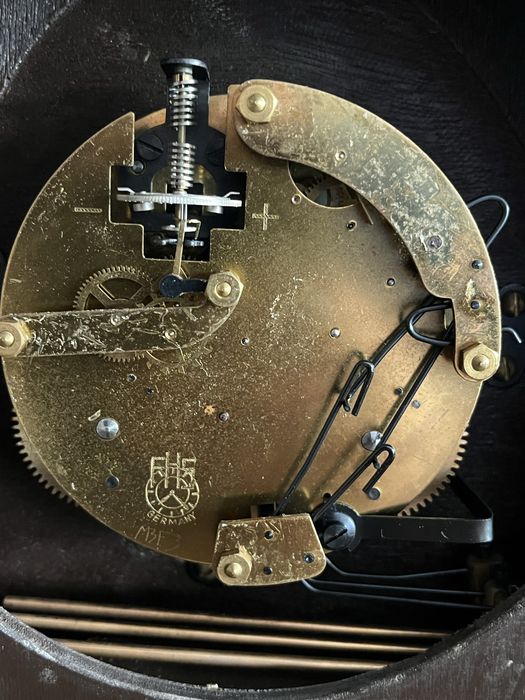 Stary zegar wiszący Florida mechaniczny drewno