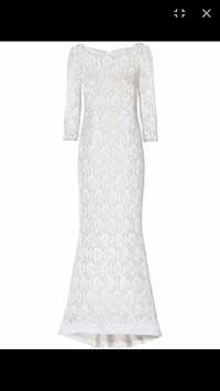 Кружевна довга біла сукня  Bonprix