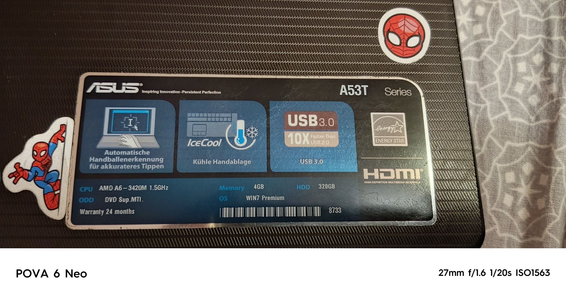 Ноутбук Asus A53T