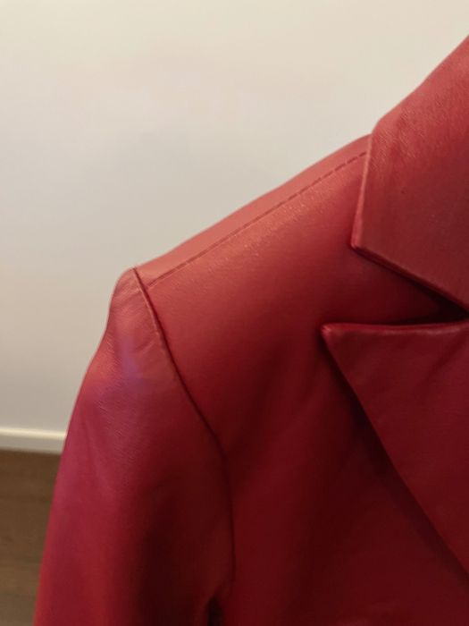 Casaco de Pele vermelho L