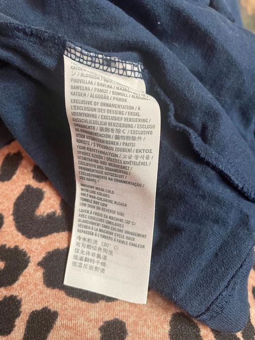 Bluzka  hollister logowania granatowa bawełniana napis na rekawie