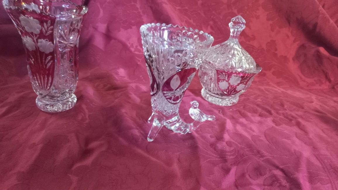 3 peças em cristal impecável