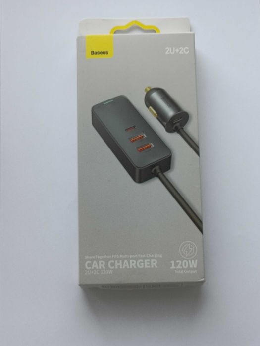 Baseus 100W gan зарядка айфон телефон зарядне в прикуювач авто базеус