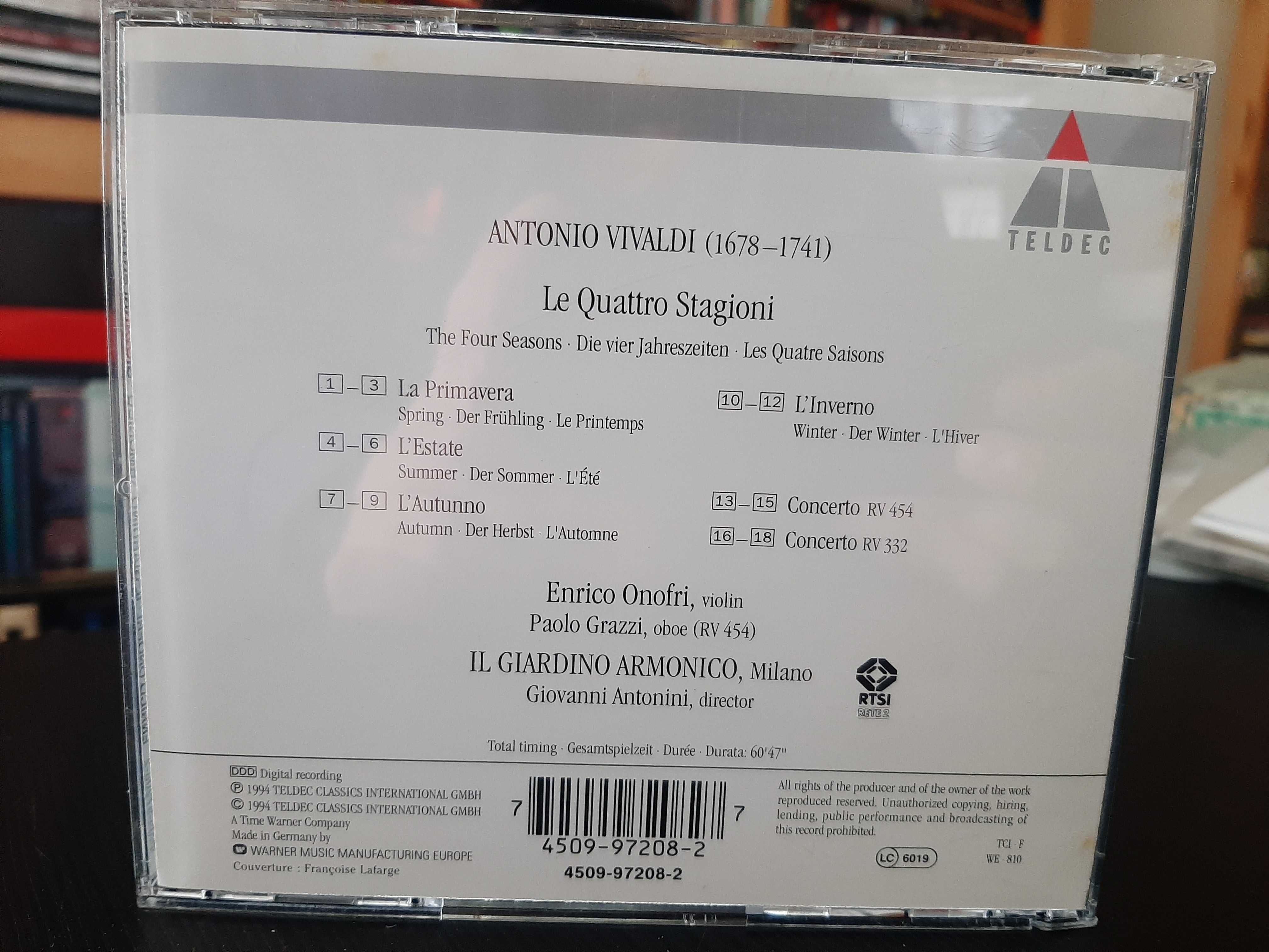 Vivaldi – Le Quattro Stagioni – Enrico Onofri, Il Giardino Armonico