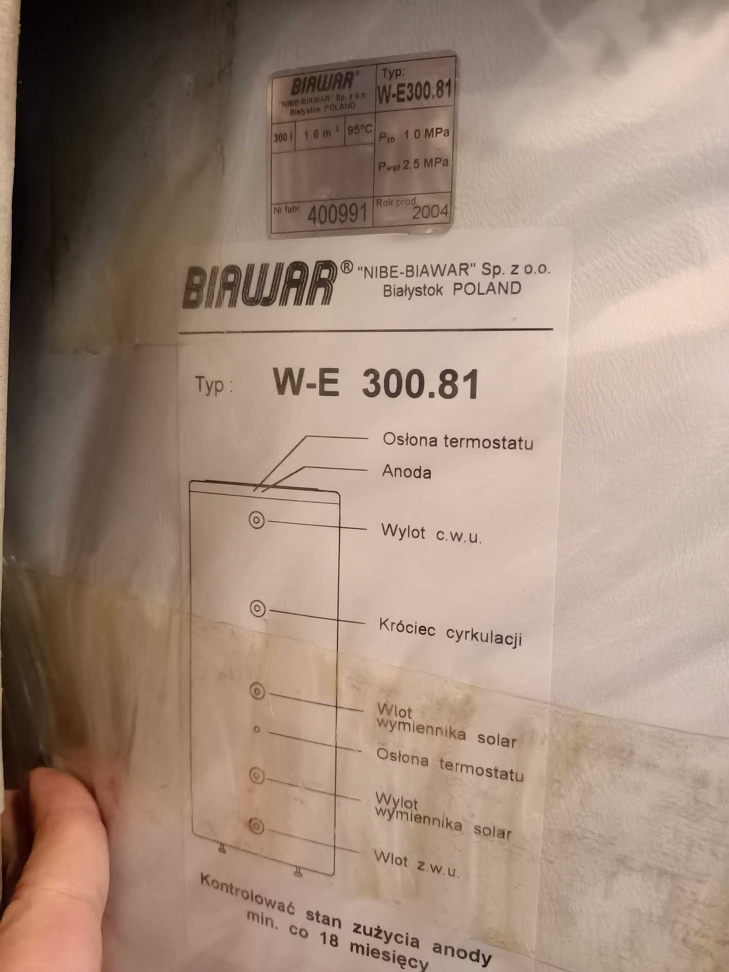 Wymiennik ciepła Biawar Mega W-E 300.81 300 l