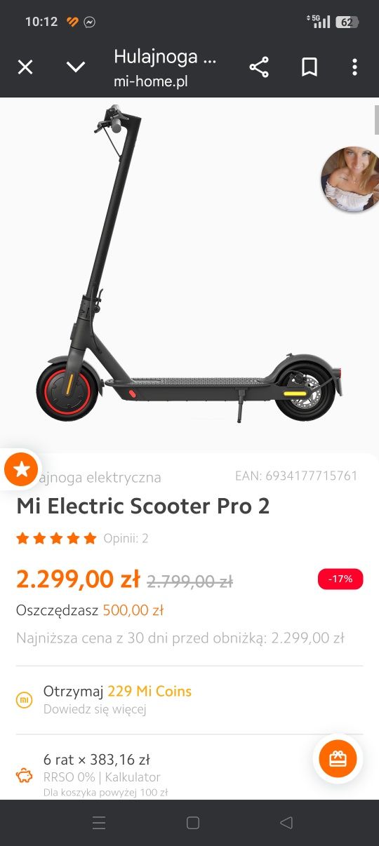 Hulajnoga elektryczna Xaiomi Mi Scooter Pro 2 z 2024 ,2 gen ,600W.