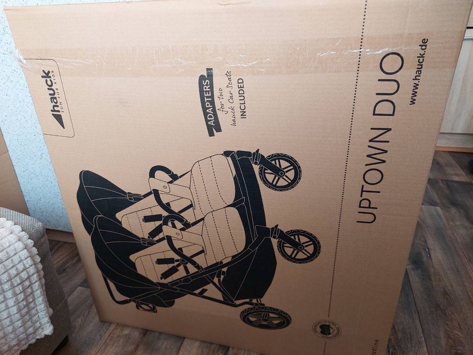 Дитяча прогулянкова коляска для двійні Hauck Uptown Duo,чорна подвійна