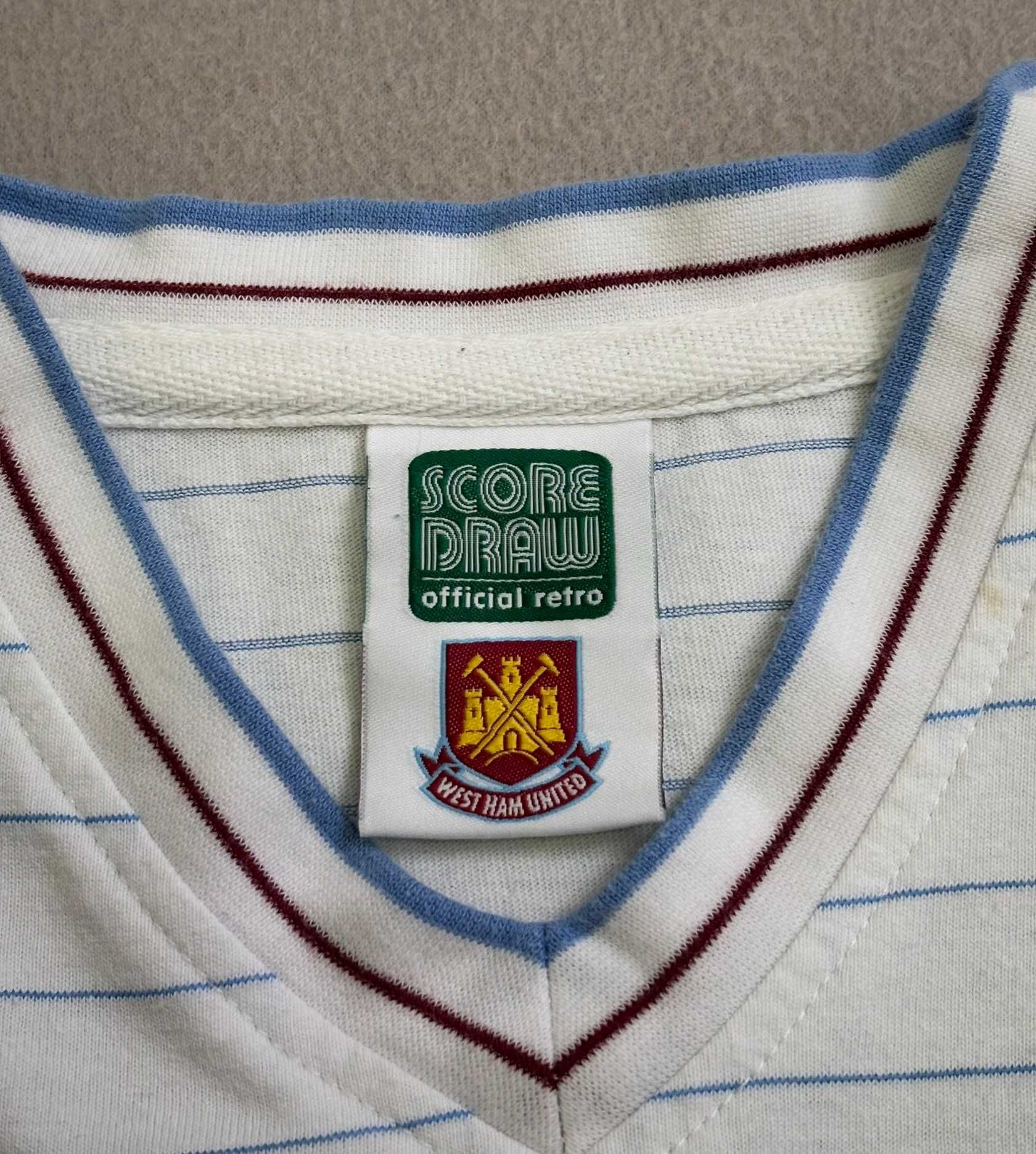 Koszulka Piłkarska West Ham United 1986/1987 Score Draw roz. S