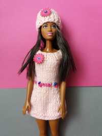 Ubranka dla lalki Barbie sukienka czapeczka