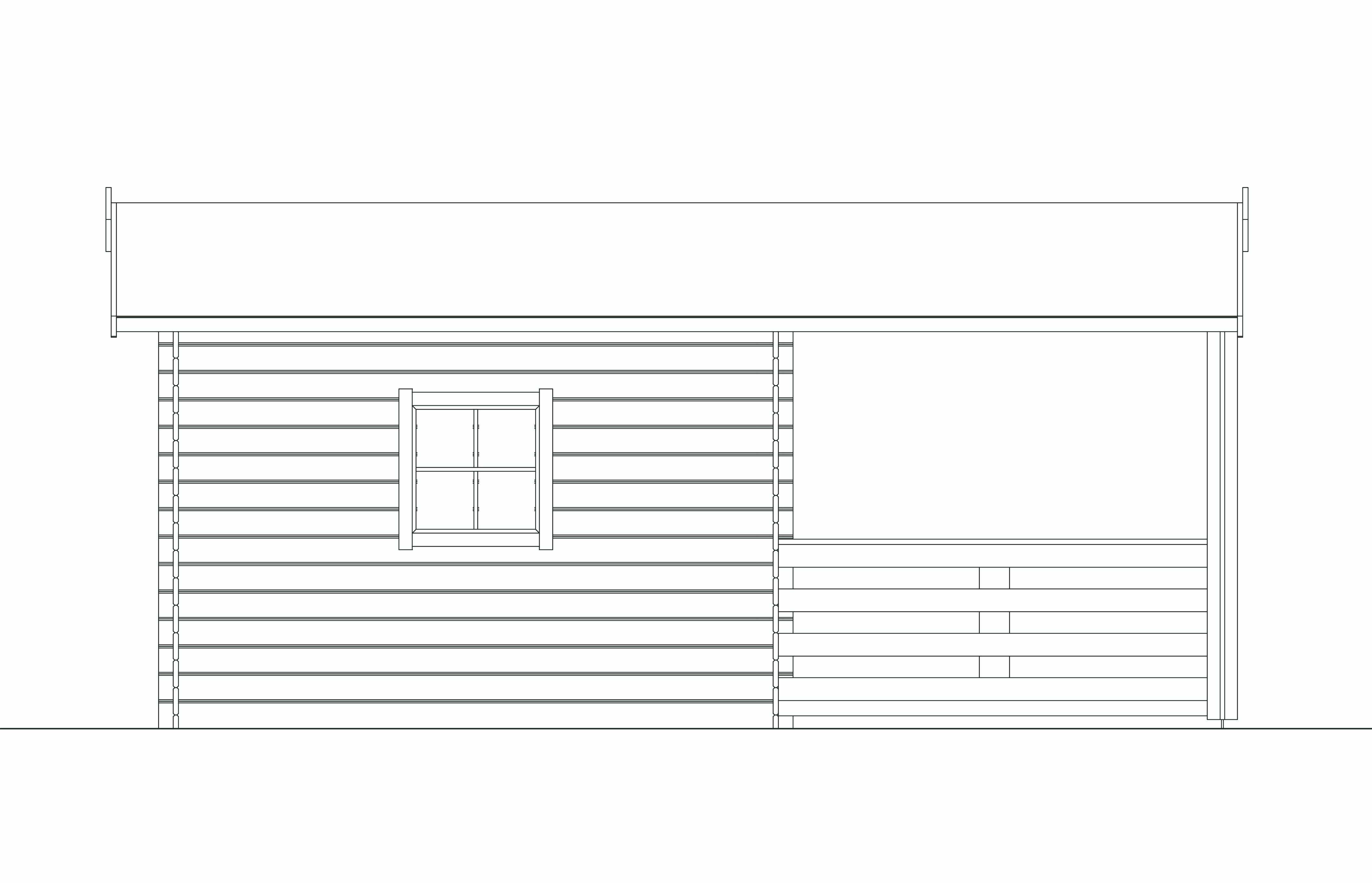 Drewniany Domek Ogrodowy 30 m2 z Tarasem 250x400 - Dalia