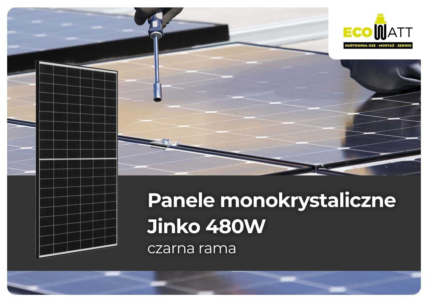 Panele fotowoltaiczne Jinko Solar 480W, czarna rama, (CENA BRUTTO)