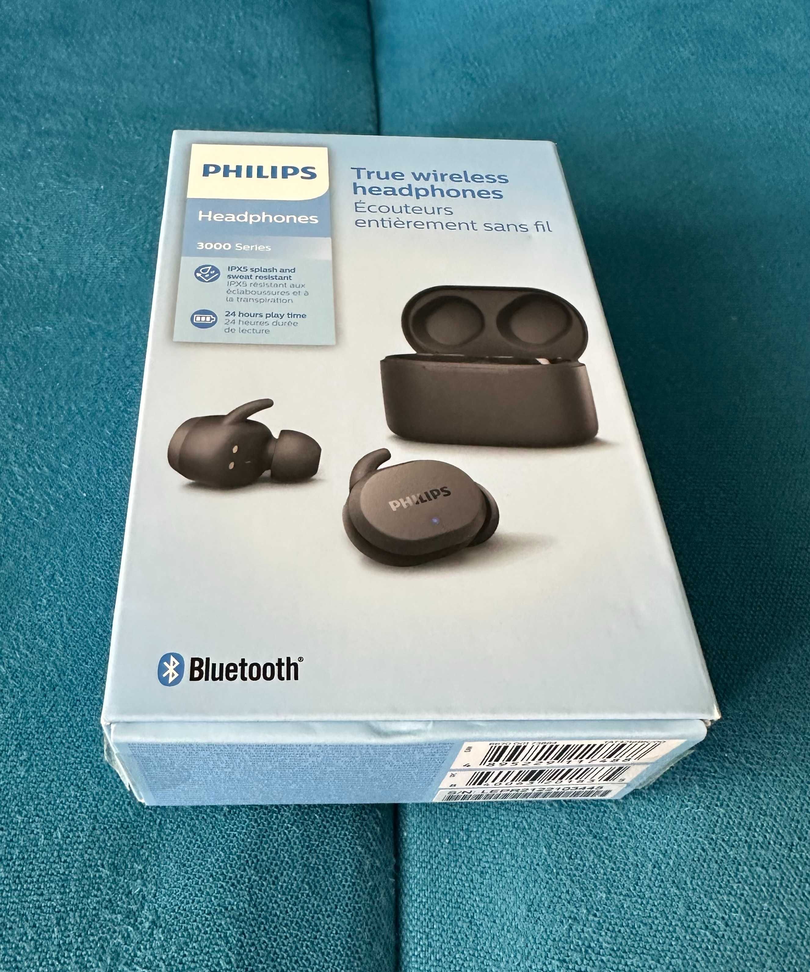 Słuchawki bezprzewodowe Philips TAT3216BK BT 5.0 Czarne - nowe