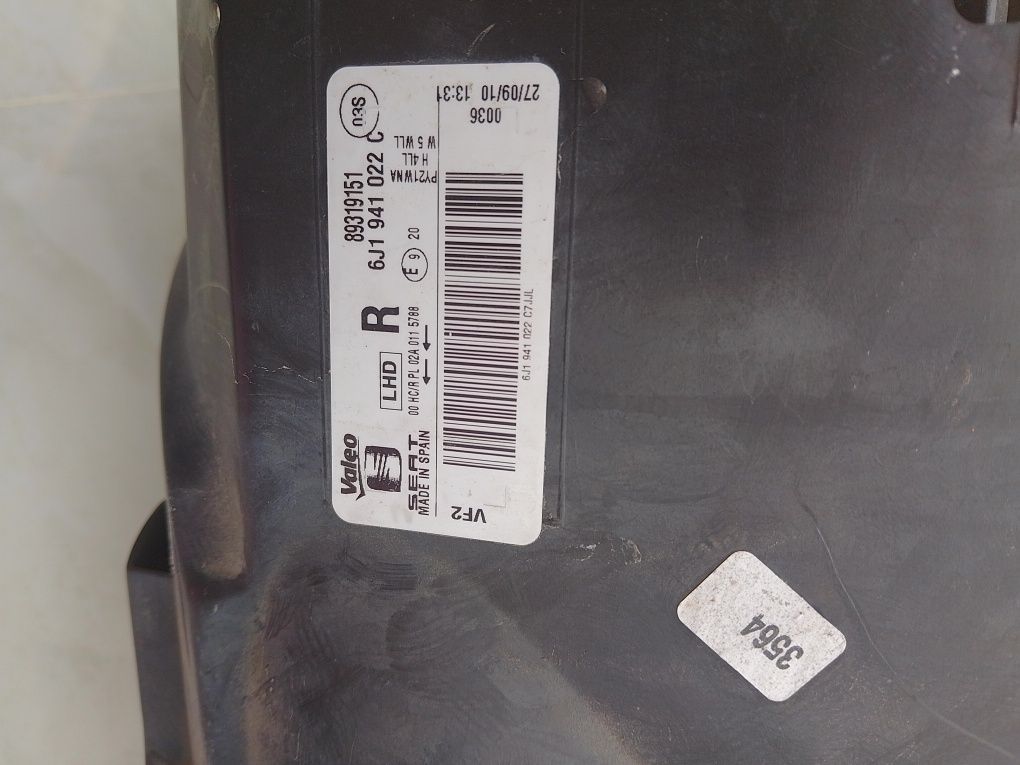 Фара передня права Seat ibiza 6J 2008-2012 Оригінал Б/В 6J1941022C