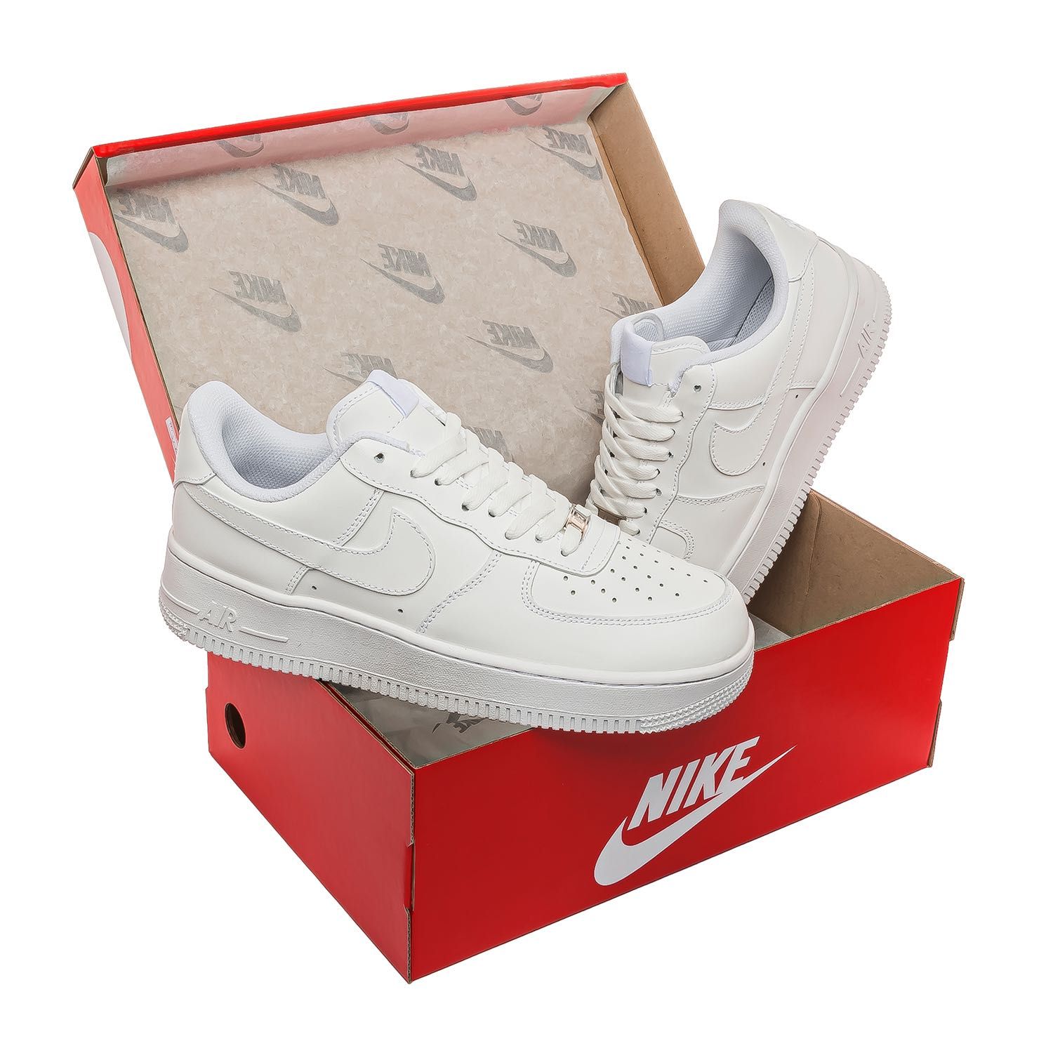 Женские кроссовки Nike Air Force 1 White Premium. Размеры 36-41