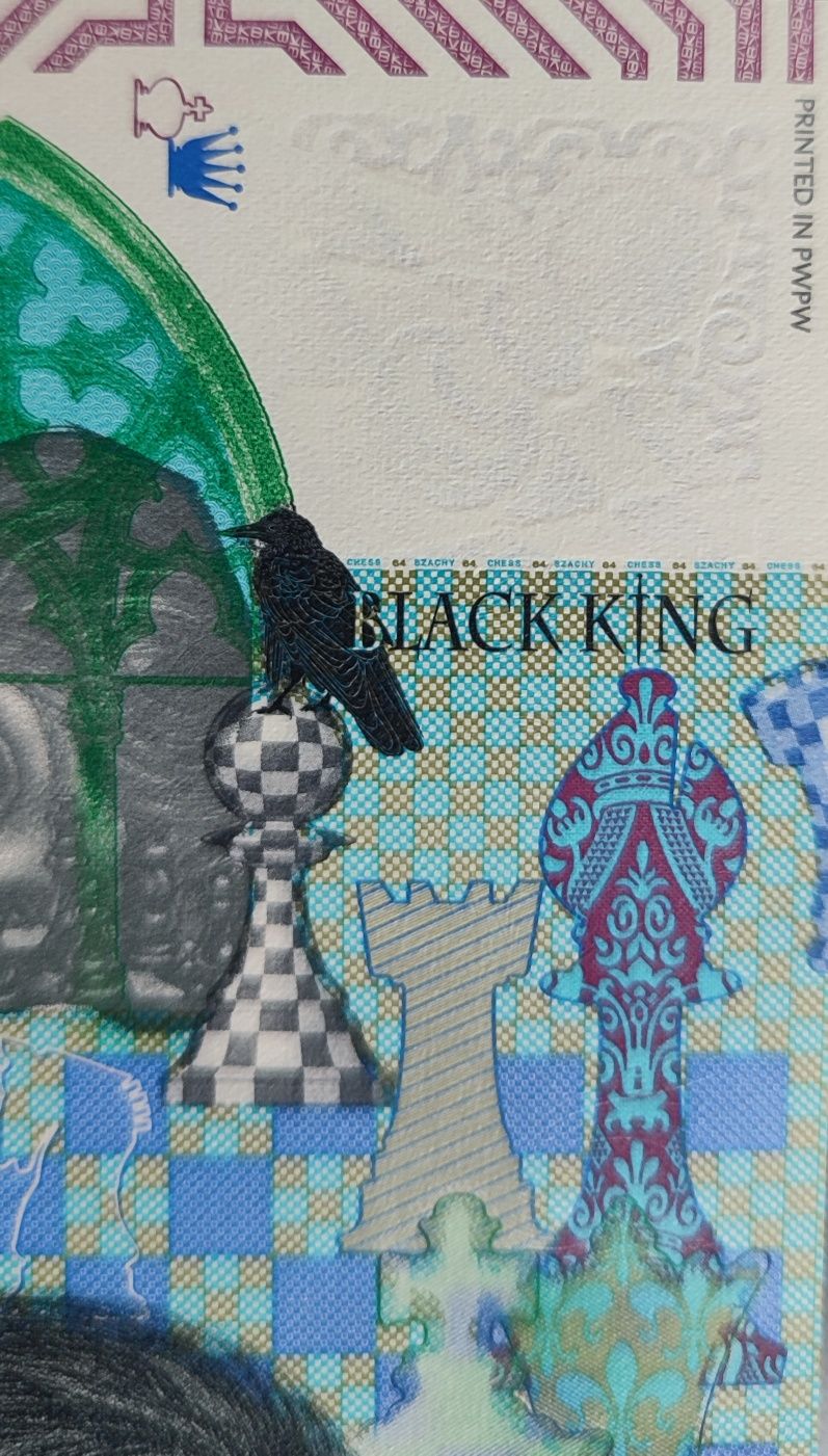 Banknot testowy PWPW Szachy - White Queen 64 / Black King