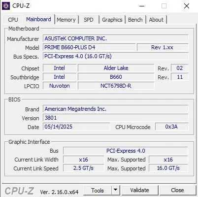 i5 12400F Asus b660 DDR4 16gb