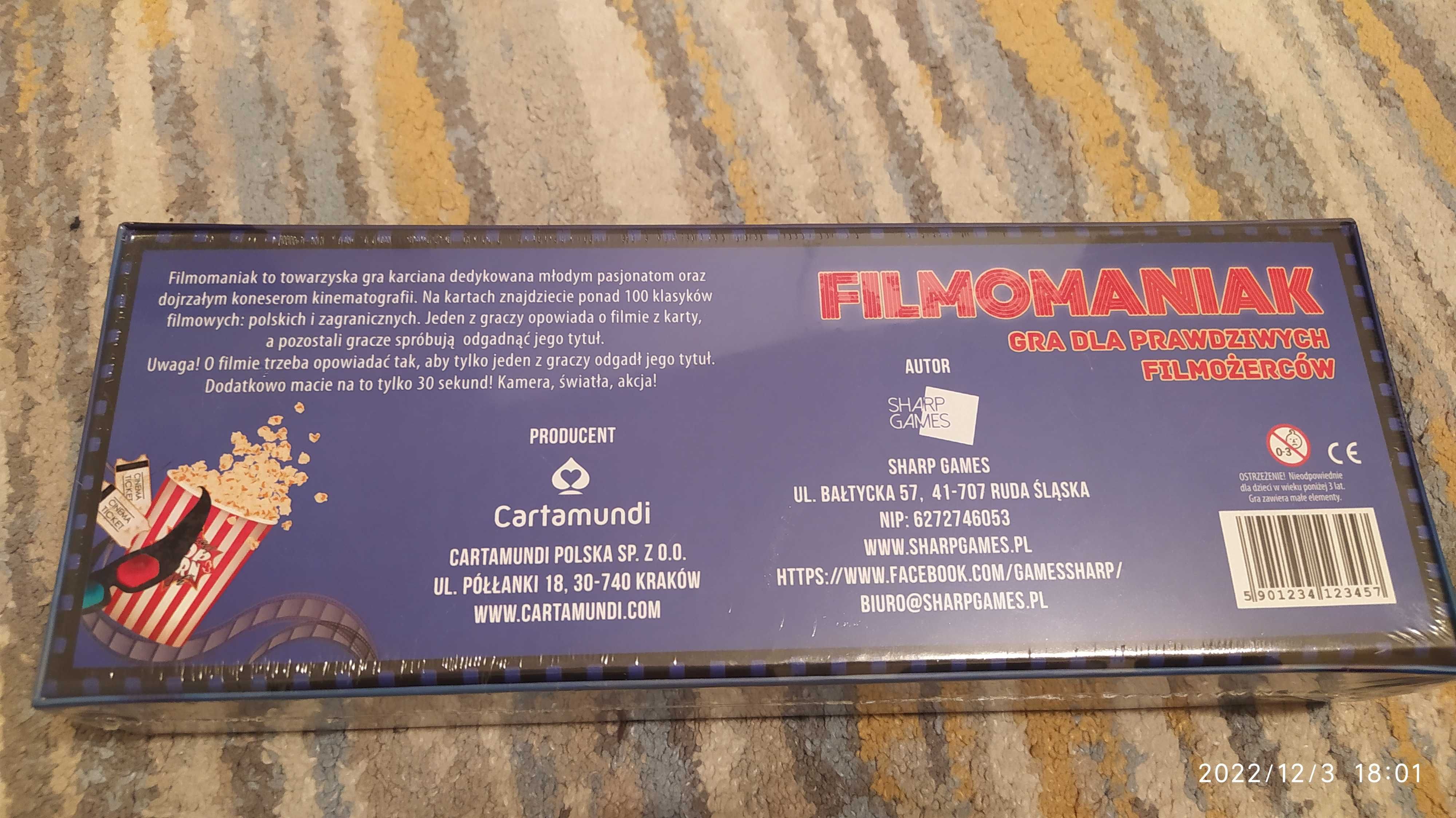 Gra Filmomaniak 12+ gra karciana