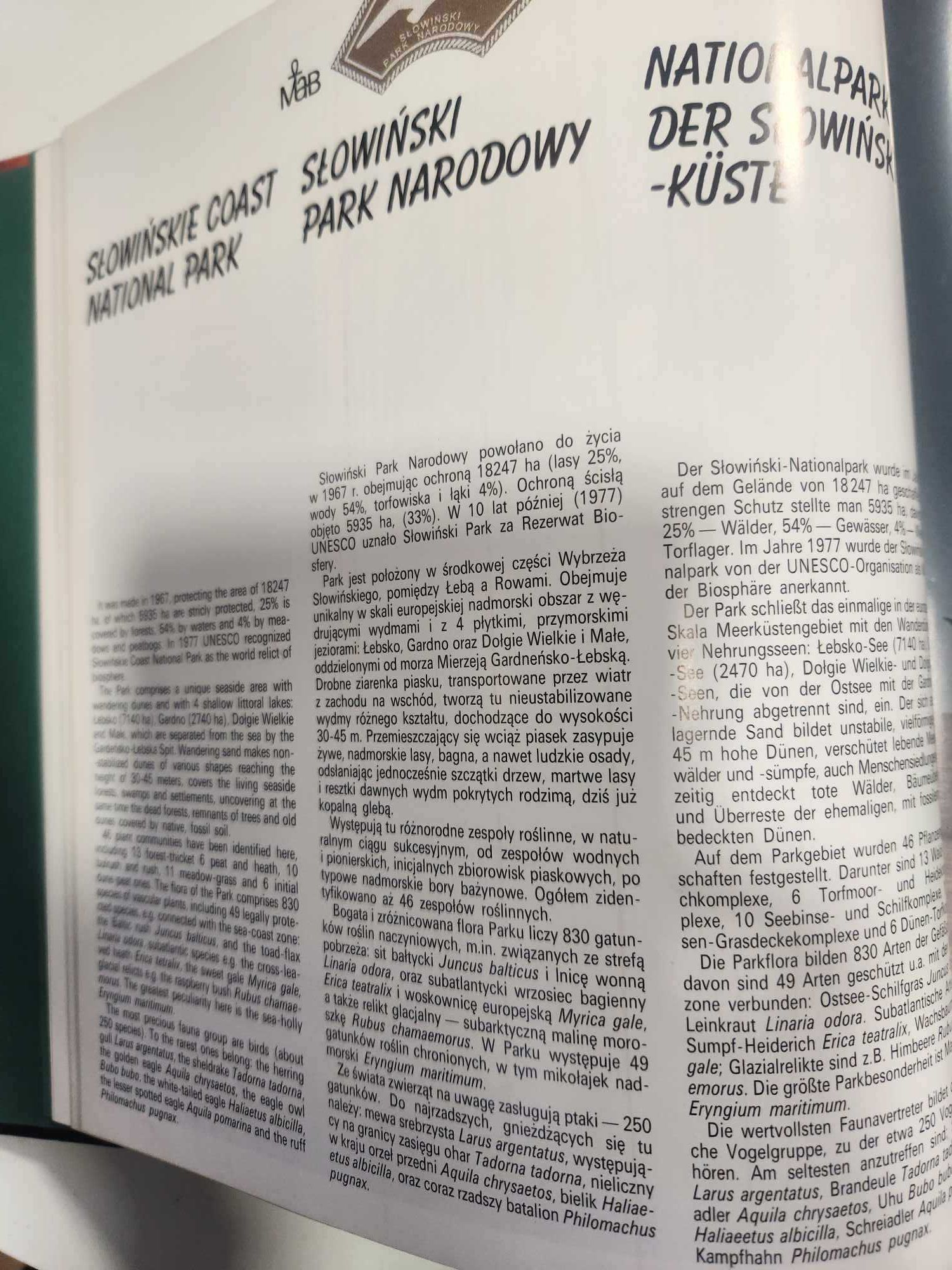 Polskie parki narodowe - języki polski, angielski, niemiecki 1994