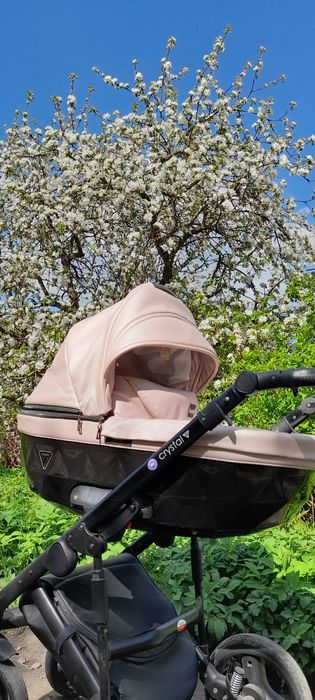 Дитяча коляска Crystal BC-02 Пудрового кольору