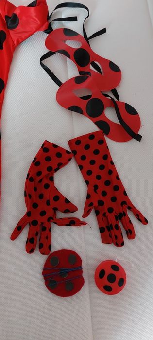 Strój czerwona biedronka zestaw 98cm