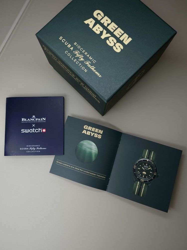 Swatch Blancpain Scuba Fifty Fathoms Green Abyss новий! В наличии Киев